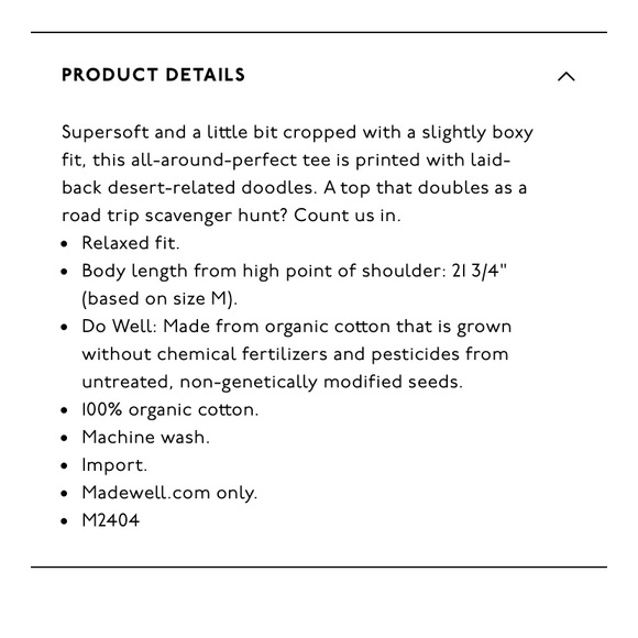 Madewell In the Desert Graphic Easy Crop Tee - Picture 5 of 5